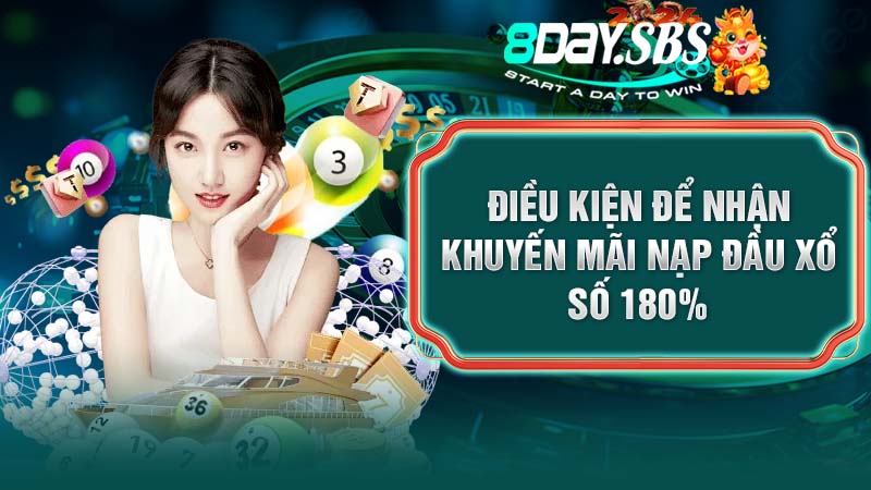 Điều kiện để nhận khuyến mãi nạp đầu xổ số 180%