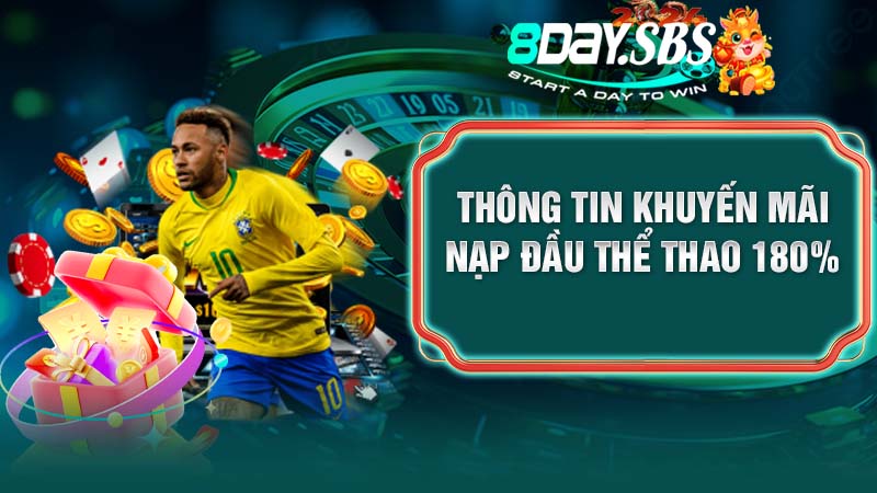 Thông tin khuyến mãi nạp đầu thể thao 180%